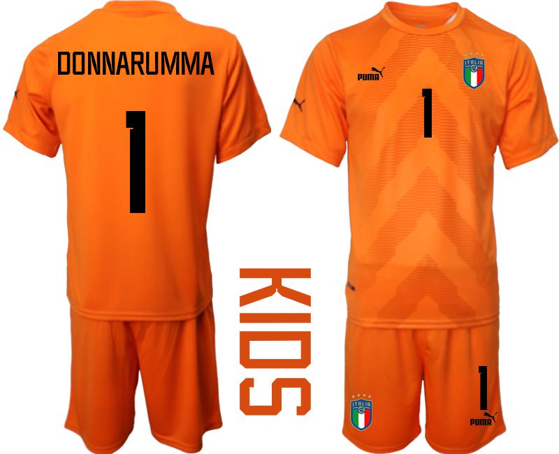 Youth 2022 World Cup National Team Italy orange goalkeeper 1 Soccer Jerseys